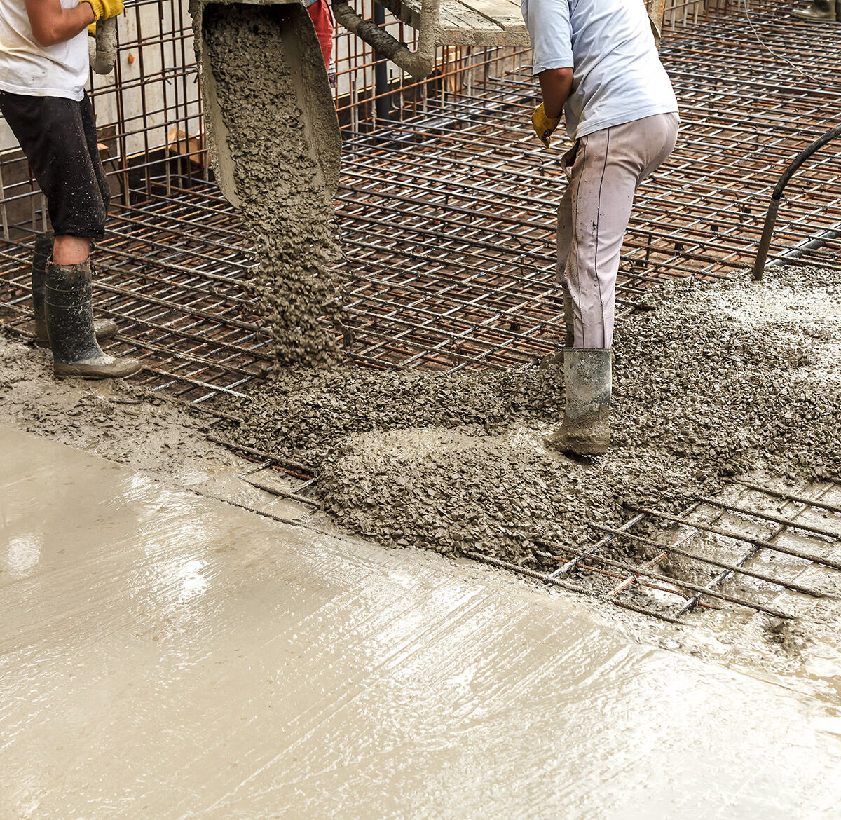 Freshly poured concrete patio work in Dallas Fort Worth